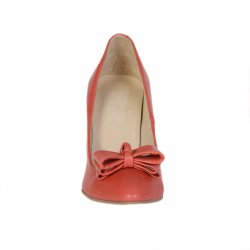 Pantofi piele naturala Justina Rosu Coral - sau Orice Culoare